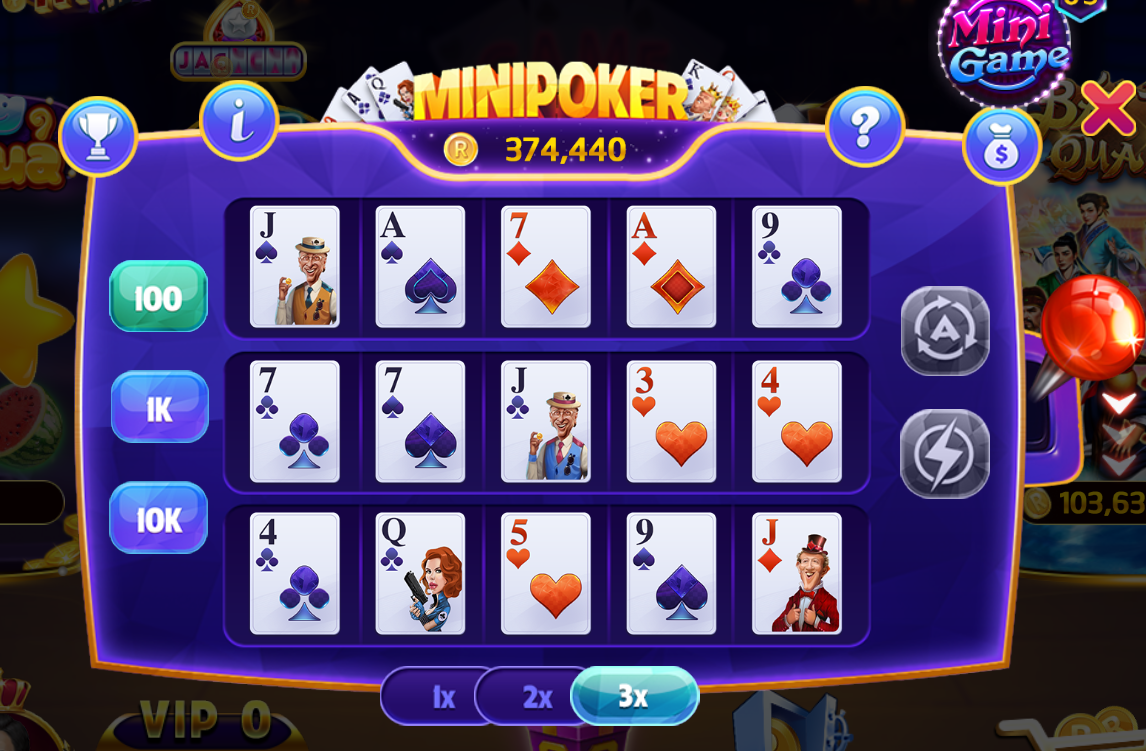 Mẹo chơi Mini Poker 789club dễ thắng nhất
